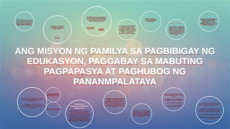 EDUKASYON: GABAY SA MABUTING PAGPAPASIY­A .